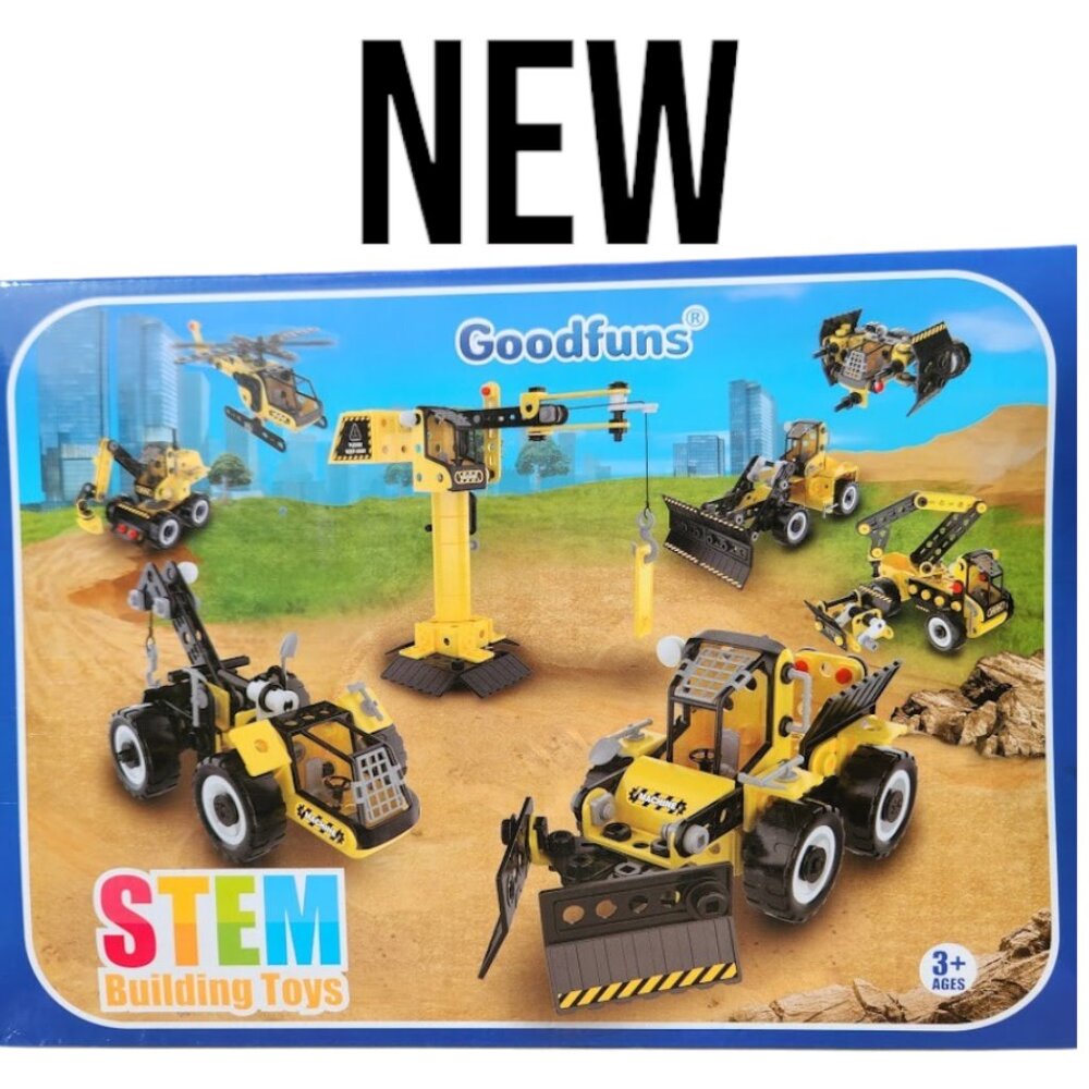NEW STEM Building Set TOY CONSTRUCTION Trucks Educational Learning Excavator 8 i